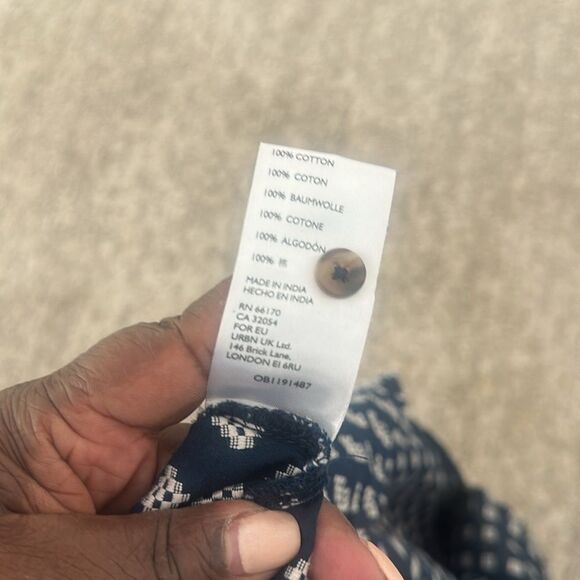 Maeve by Anthropologie Aveiro Black Floral Button Up Flutter Dolman Sleeve Top S - Picture 7 of 7